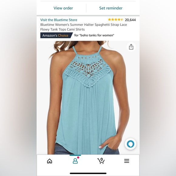 Amazon Tops - Amazon flowy halter top size XL